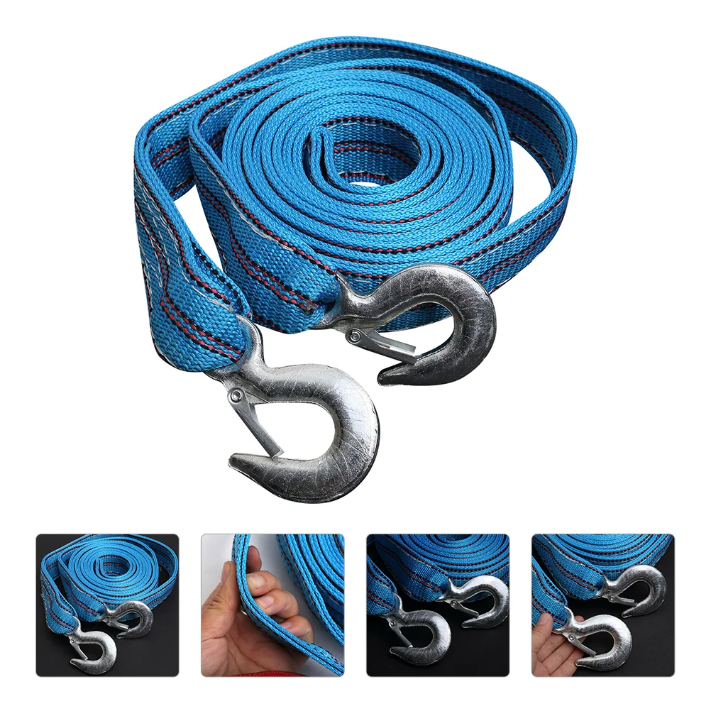 Synthetic Winch Rope Rescue Hand Holding Hooks Pulling Heavy Practical Tow Ropes Towing Polyester Sturdy