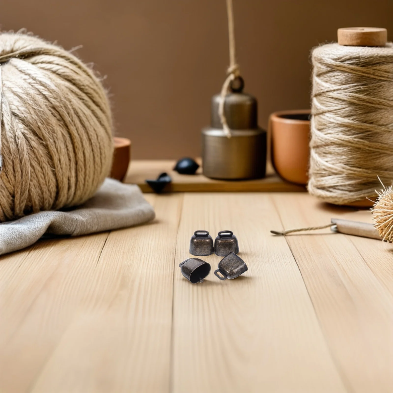 

4Pcs Cattle Bells Sheep Bell Grazing Bells Farming Accessories Iron Portable Anti-Lost Device Farming Accessories