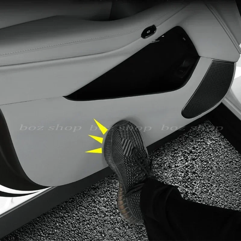 

For DENZA N7 2024 Door Anti-kick Pad Door Panel Protective Sticker Anti-dirty Leather Pad Interior Protection Board Accessories