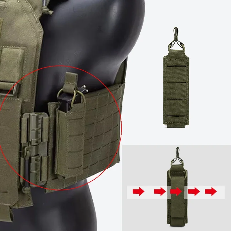 Tactische 9mm Pistool Tijdschrift Pouch Speelgoed Pistool Molle Enkele Mag Carrier Holster Outdoor Jacht Zaklamp Zaklamp Houder EDC Gereedschapstas