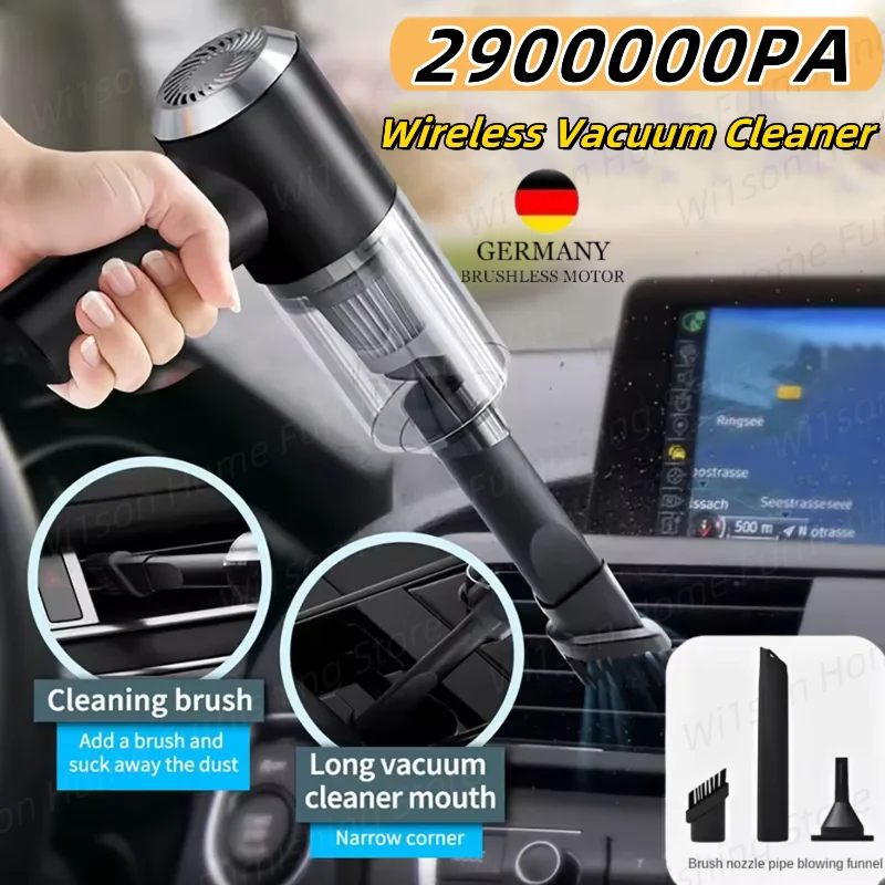 

Пылесос Xiaomi 2900000 PA 120 Вт беспроводной сверхвысокомощный влажный и сухой двойного назначения 2 в 1 портативный большой всасывающий пылесос