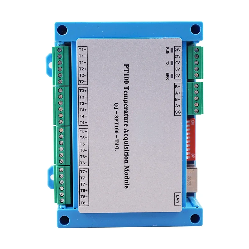 8-Channel PT100 Temperature Acquisition Module MODBUS RTU Protocol Thermal Resistance for PT100 temperature probe