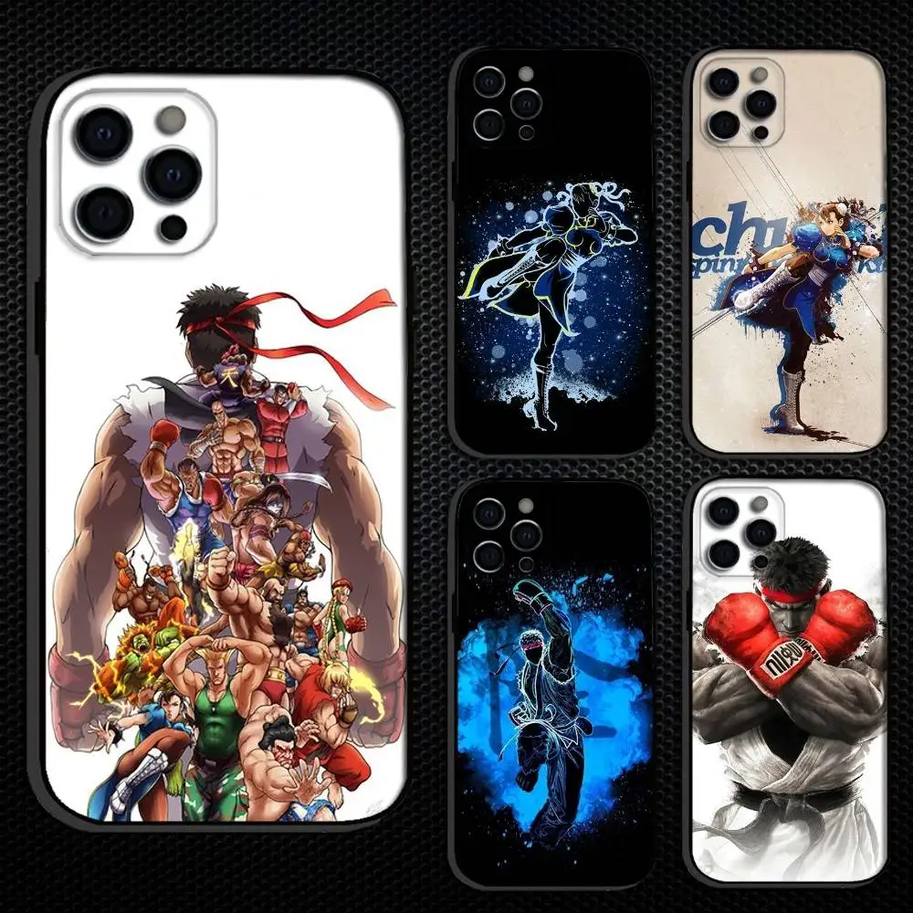 

Game S-Street F-Fighter Phone Case For iPhone 16,15,14,13,12,11 Plus,Pro Max, Others Soft Black Cover