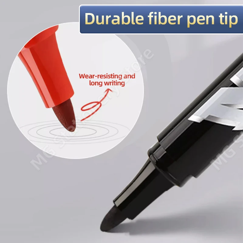 M&G Permanent Marker Pen 6 pcs/Set Waterproof Ink Fine Point  Oil Ink 1.5mm Round Bathroom Woodworking Decoration Multi-Purpose