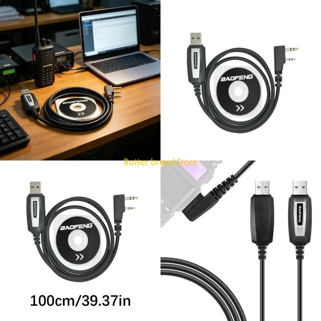 W89C Портативный USB-кабель для программирования прочной конструкции длиной 100 см для двусторонних радиостанций 82 и BF 888S
