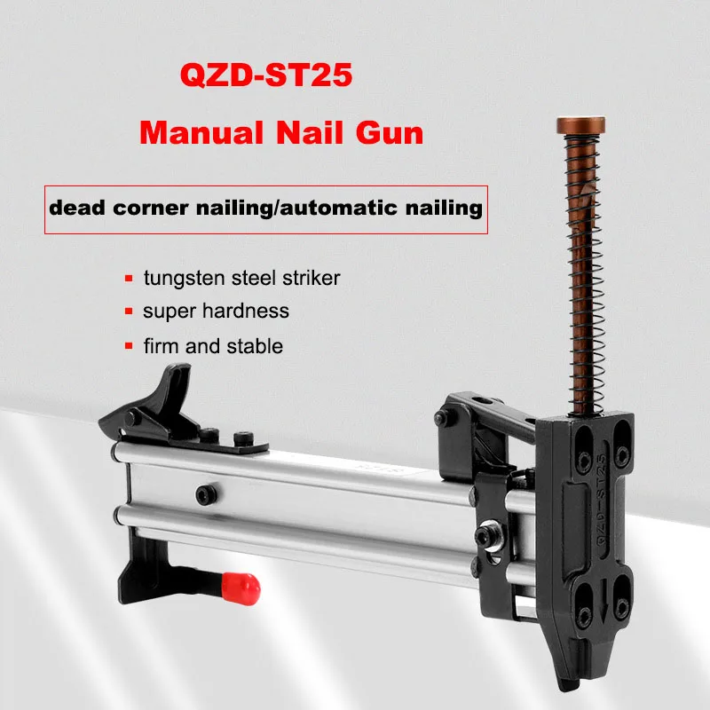 Manual Steel Nail Gun ST-25/ST-18 Semi Automatic Cement Nail Gun Wire Slot Nailing Device Nailing Machine Woodworking Gun Tacker