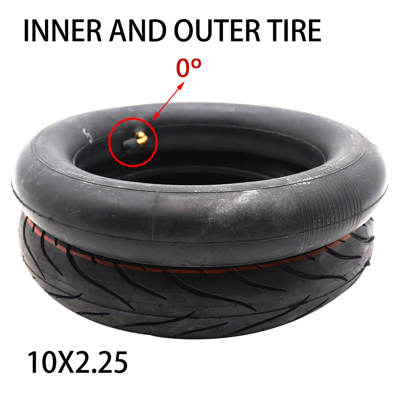 

Upgraded Thicken Original CST Outer Tire and Inner Tube 10X2.25 for Electric Bike Scooter Rear Wheels Bent Valve
