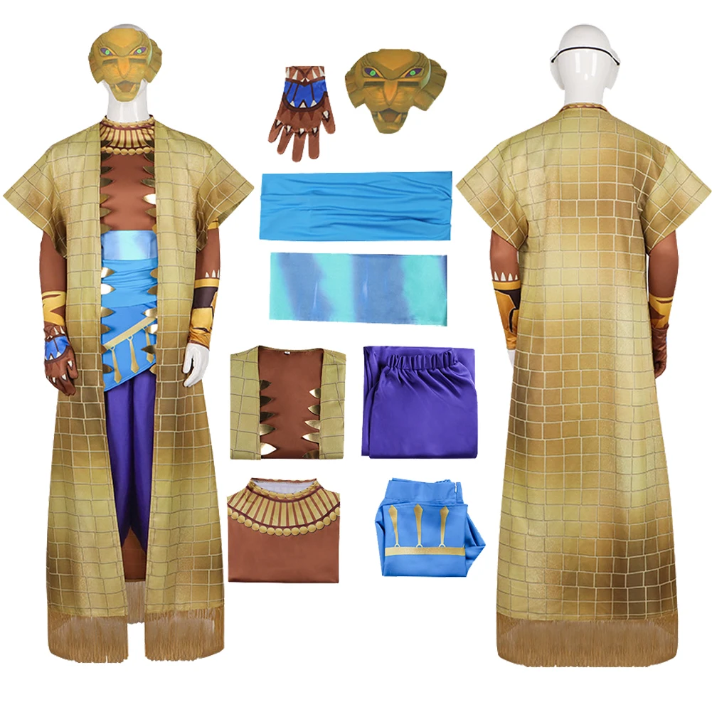 

2025 Cartoon Eyes Cosplay The Lion Top Pants Clothing Men Adult Party Disguise Halloween Outfits Suits Stage Costume Carnival