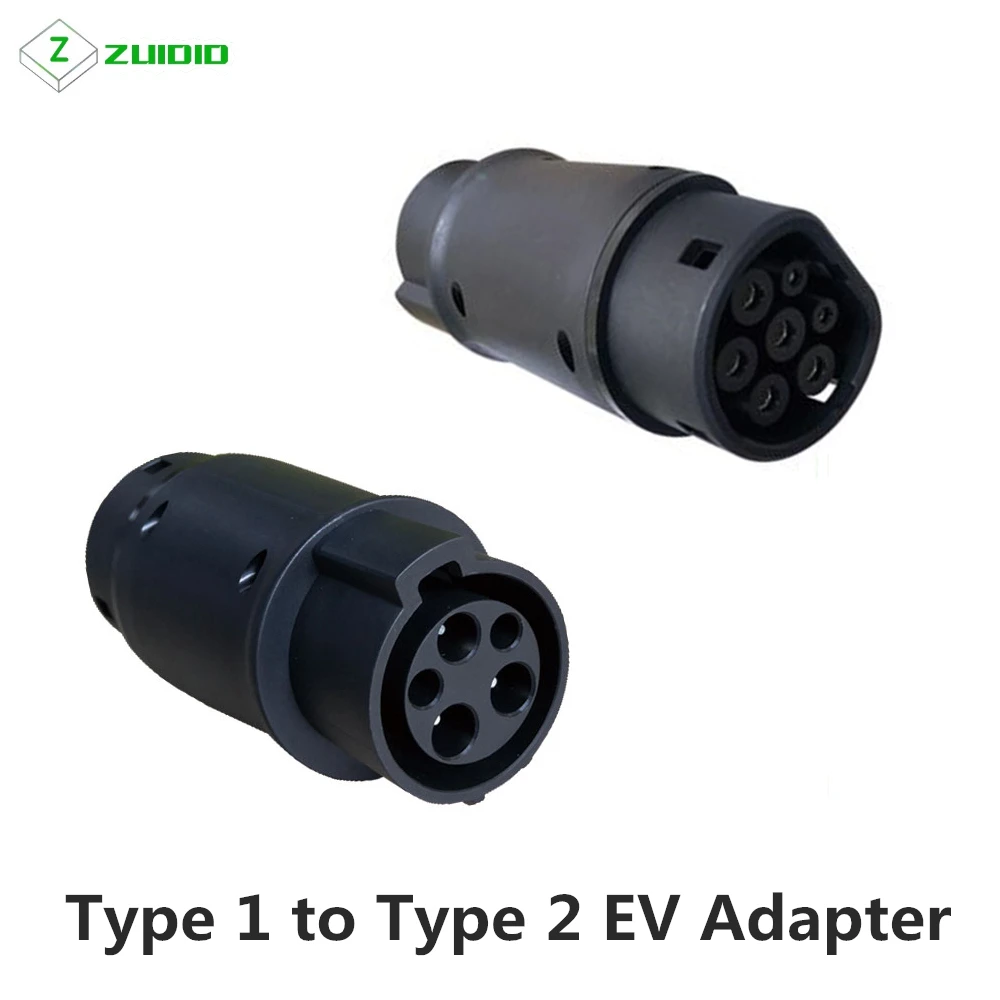 EV Adapter 16A 32A SAE J1772 Connector EVSE Car Charger Type 1 to Type 2 or Type 2 to Type 1 Electric Vehicle Charging Adaptor