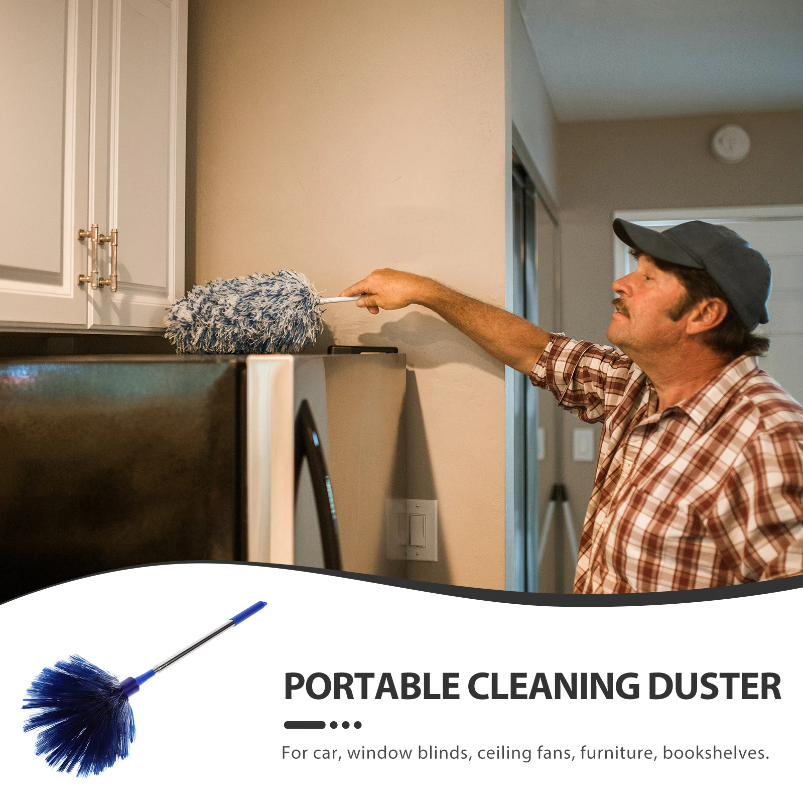 

Cleaning Brush Household Dust Removal Tool Home Duster Grouting Ceiling Fan Plastic Dusting Cobweb Work for Fans