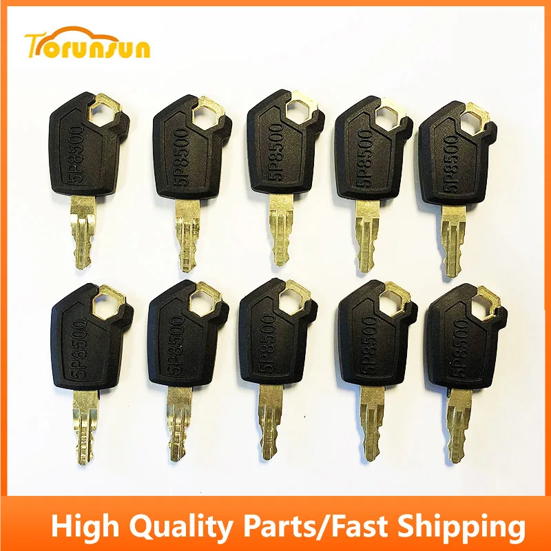 

10pcs Ignition Key 5p8500 9G7641 Fit For Caterpillar equipment Backhoes Skidsteers Loaders