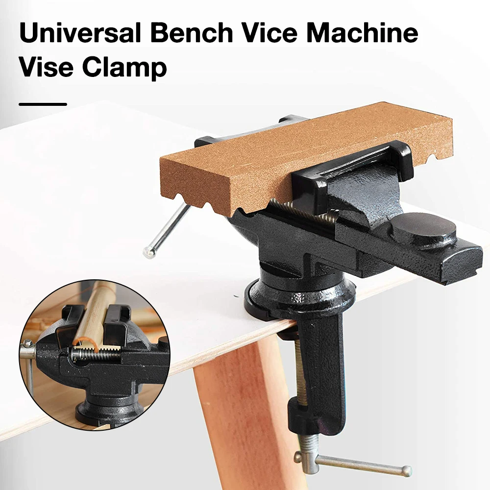 Mini Vise C-type Vise Portable Woodworker's Vise with 360-degree Swivel Base for Home Industrial Craftsmen 10/60/70mm Jaw Width