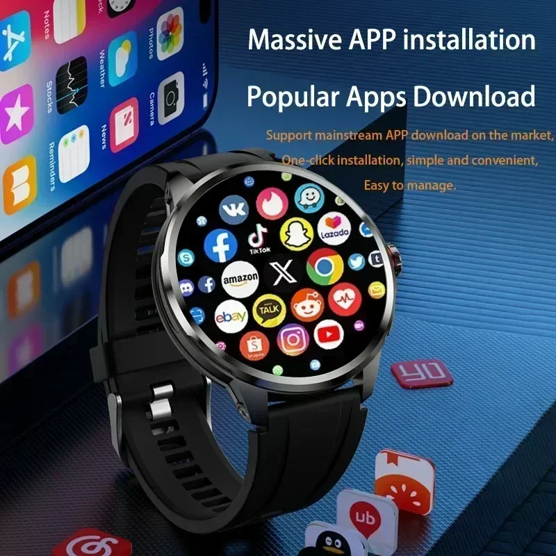 2025 جديد H99 Smartwatch 5G Android OS GPS WIFI بطاقة SIM 1.95 بوصة AMOLED شاشة كاميرا دوارة التعرف على الوجه ساعة ذكية
