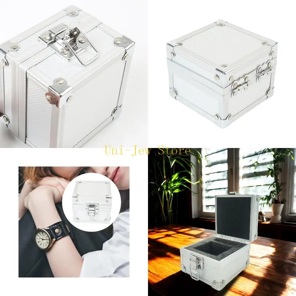 

40GB Travel Friendly Metal Watch Case Shockproof Design and Plush Interior Protections