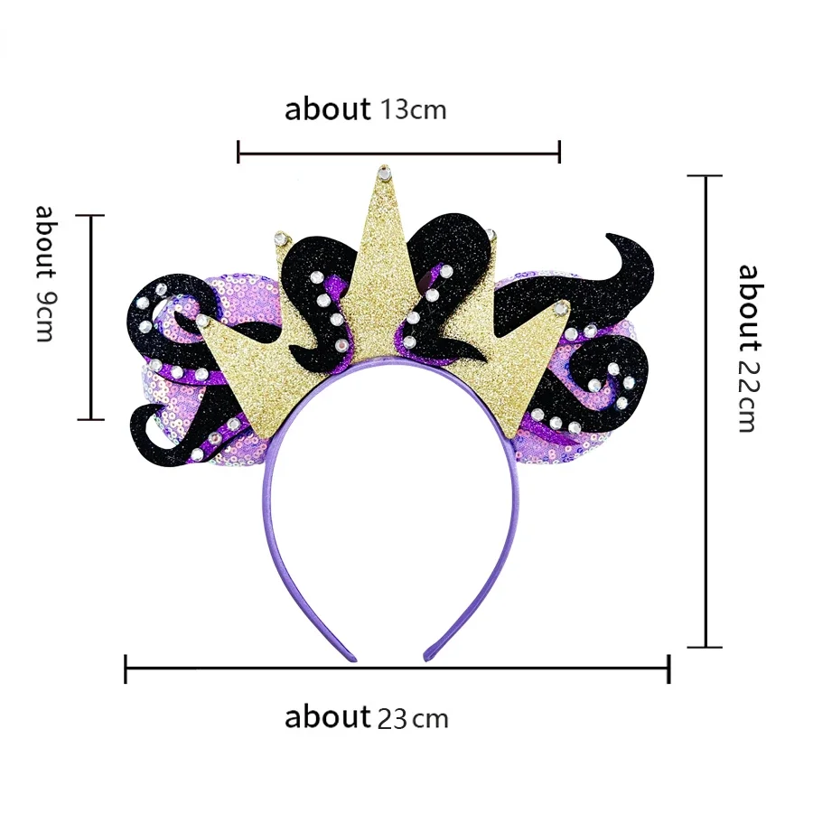 New Halloween Ghost Bat Skeleton Headband for Girls Kids Women Cosplay Hairbands Mickey Mouse Ears Headbands Hair Accessories