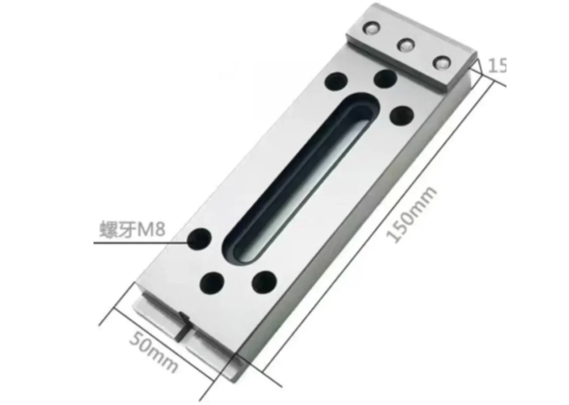 Imagem -02 - Fio Edm Machine Clamp Tool Extensão Jig Holder m8 para Sodick Dwc Corte Edm Máquina 120 150x50x15 mm 1pc Aço Inoxidável