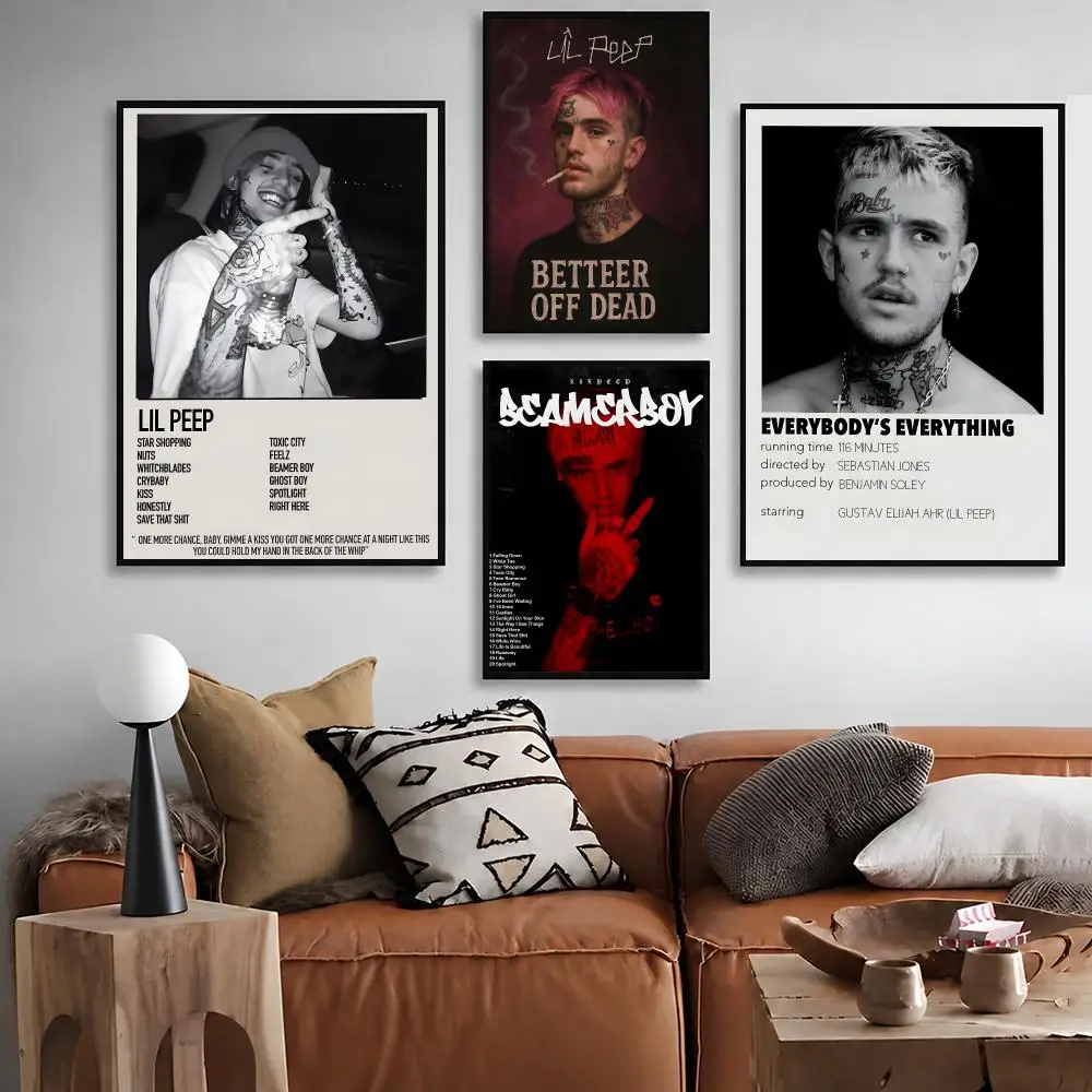 Rapper Lil Peep   Music Artist Print Graphic Streaming Film Style Wall Artwork Bedroom Decor Poster
