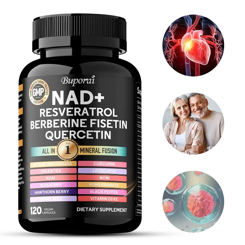 

NAD Resveratrol Berberine - Improve Aging, Promotes Cardiovascular Health & Cell Health, Regulate Metabolism