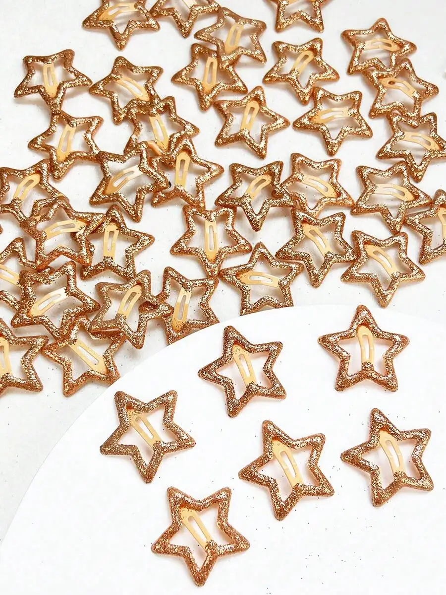 

10pcs/Set Colorful Glow-In-Dark Star Hair Clips, Barrettes & Hair Accessories Women Fashion Hair Decor For Stage Performance,Y2k Claw Clips