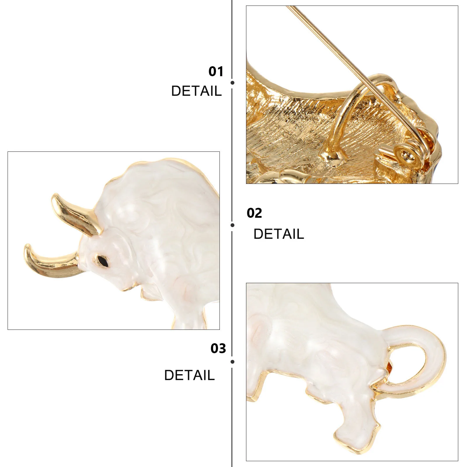 

1pc White Boutonniere Pins Fashion Breastpin Novelty Brooch Alloy Clothing Accessory Decorative Pin For Men Suits Gifts