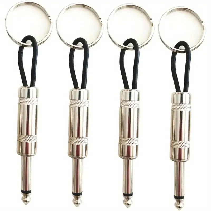 4pcs Wall Guitar Plug Keychain Vintage Music Storage Box Key Rings Creative Functional Key Rack Hook Home Decoration Accessories