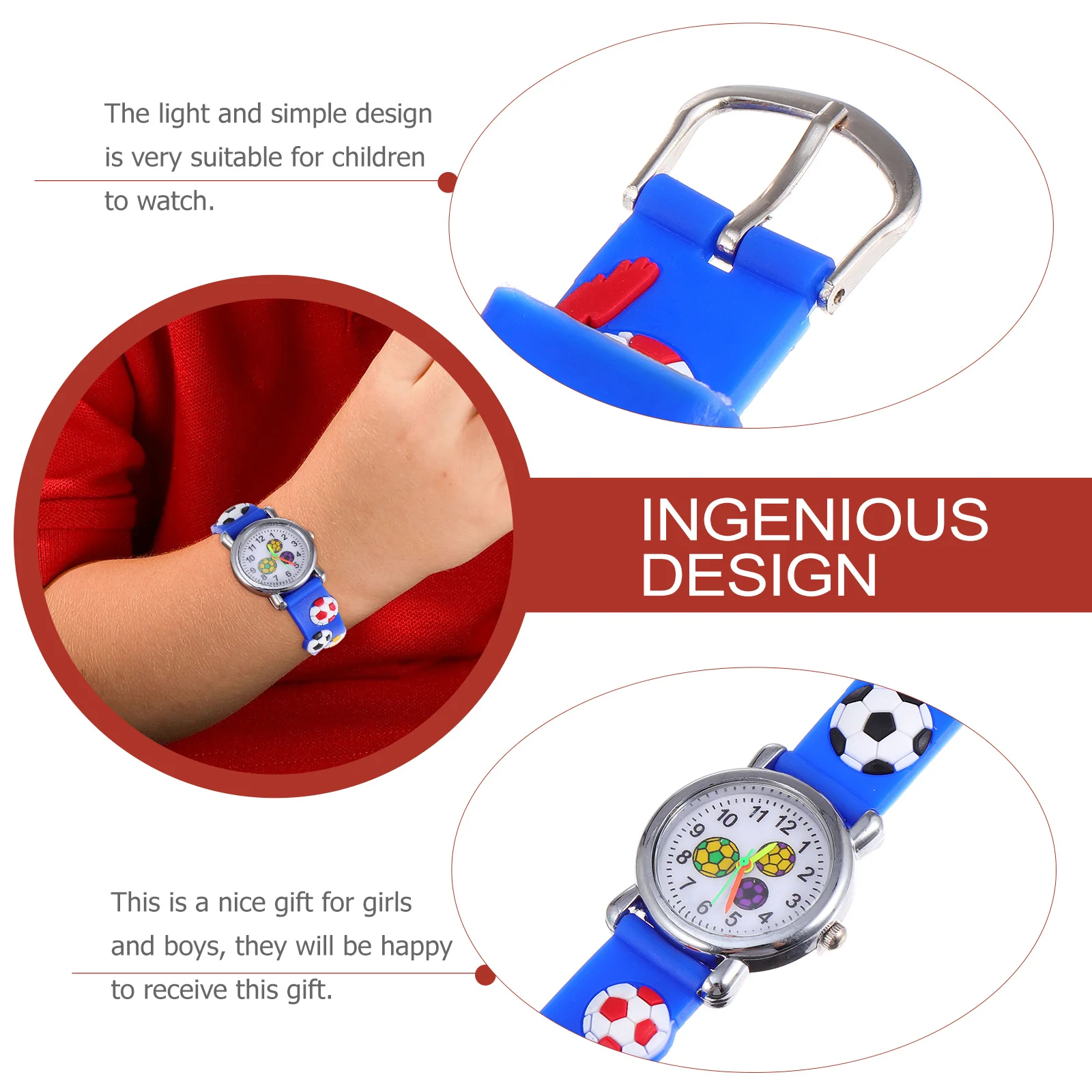 часы с футбольным узором