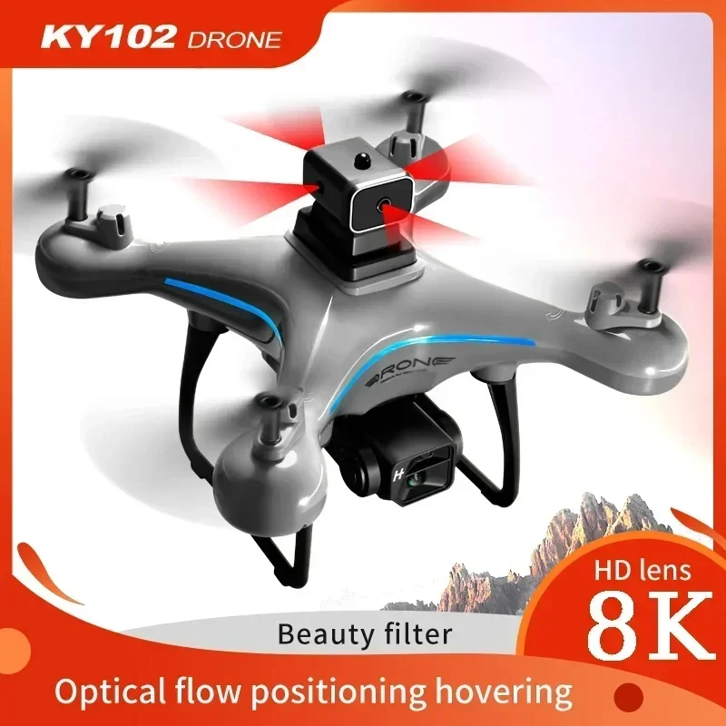 Xiaomi-Drone KY102 RC 8K Professionnel avec Caméra pour Touristes, Quadricoptère à 360 °, Évitement d'Obstacles, Flux Optique Aérien