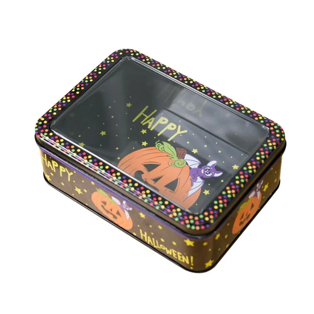 

Delicate Portable Halloween Candy Box Waterproof High-capacity Halloween Gift Box Iron Dustproof Storage Box Festivals
