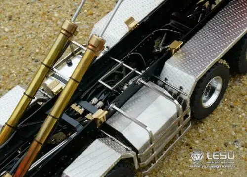 1/14 LESU 8*8 TGS RC Dumper Roll On/Off Truck KIT Hydraulische Lifting Geschilderd Rood Geluid systeem Licht ESC Cilinder Speelgoed