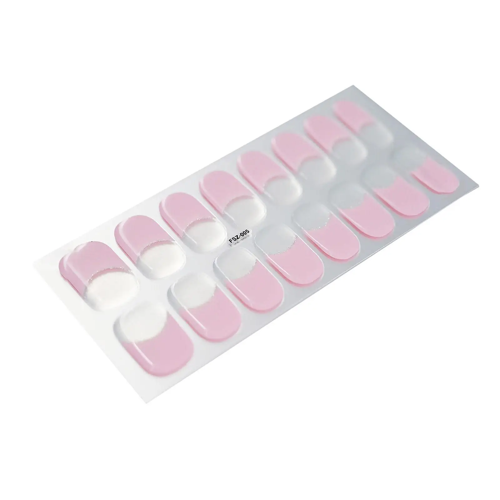 ملصقات أظافر جل من الراتنج البيئي، شرائط طلاء أظافر شبه معالجة بغطاء كامل، شارات أظافر للاستخدام المنزلي في الصالونات #2