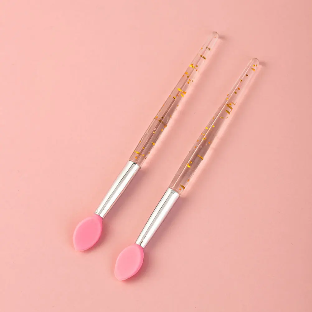 20 piezas cepillo de labios de silicona Mini herramienta de maquillaje retráctil para lápiz labial juego de sombra de ojos respetuoso con el medio ambiente duradero suave