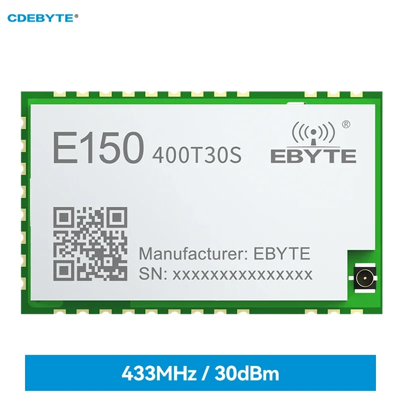 

Lora Digital/Analog Wireless Acquisition Module 410.125-493.125MHz SMD CDEBYTE E150-400T30S Low Power 30dbm 8KM s Modbus IPEX