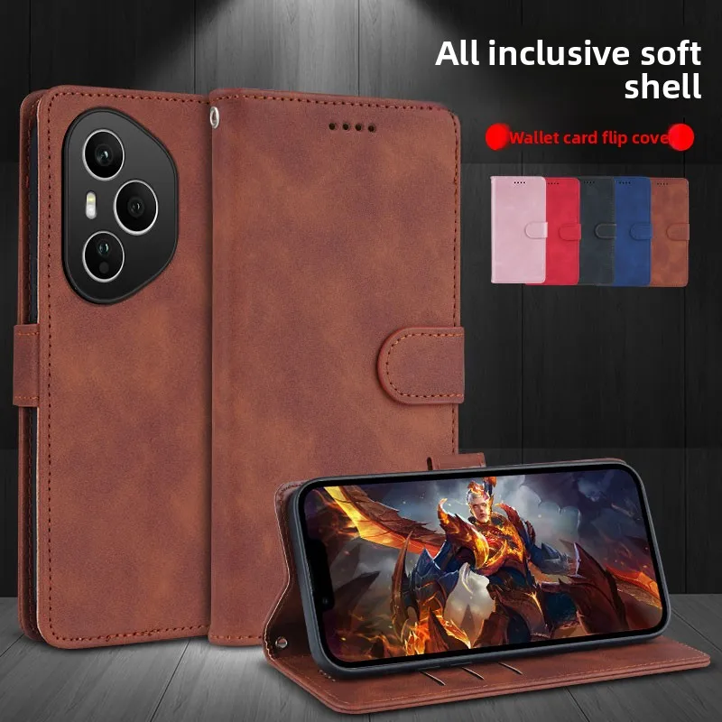 

For Honor 400 Pro Case New Business Frosted Card Insert Flip Leather Case Cover For Honor 400 Shockproof Bumper Funda