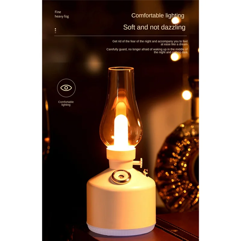 A65T-280Ml Air Purification Humidifier Rechargeable 1200Mah Water Atomizer With Colorful LED Night Light For Bedroom