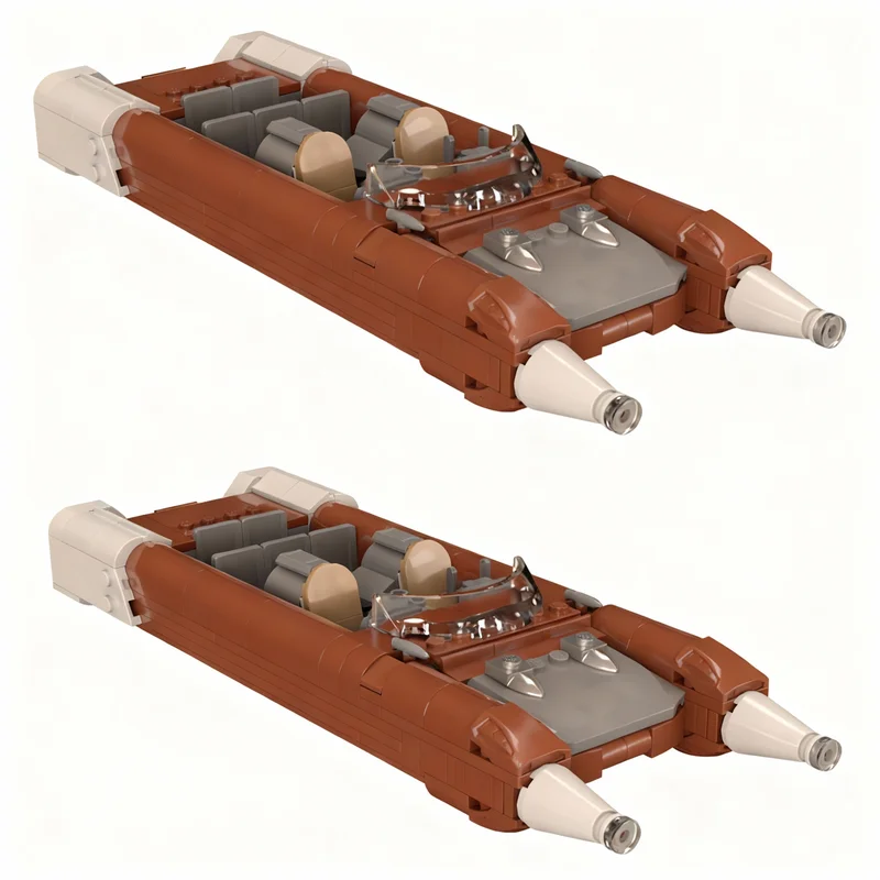 

315 деталей MOC Lancer Class 13 Deluxe Airspeeder Star Battle: Конструктор, модель для сборки, игрушка, рождественский подарок для детей