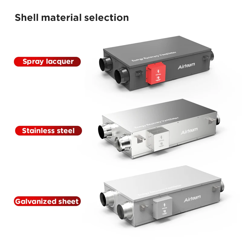 ERV 150-360 m3/h Heim-HVAC-Systeme Hrv Heat Recovery Ventilation System Unit