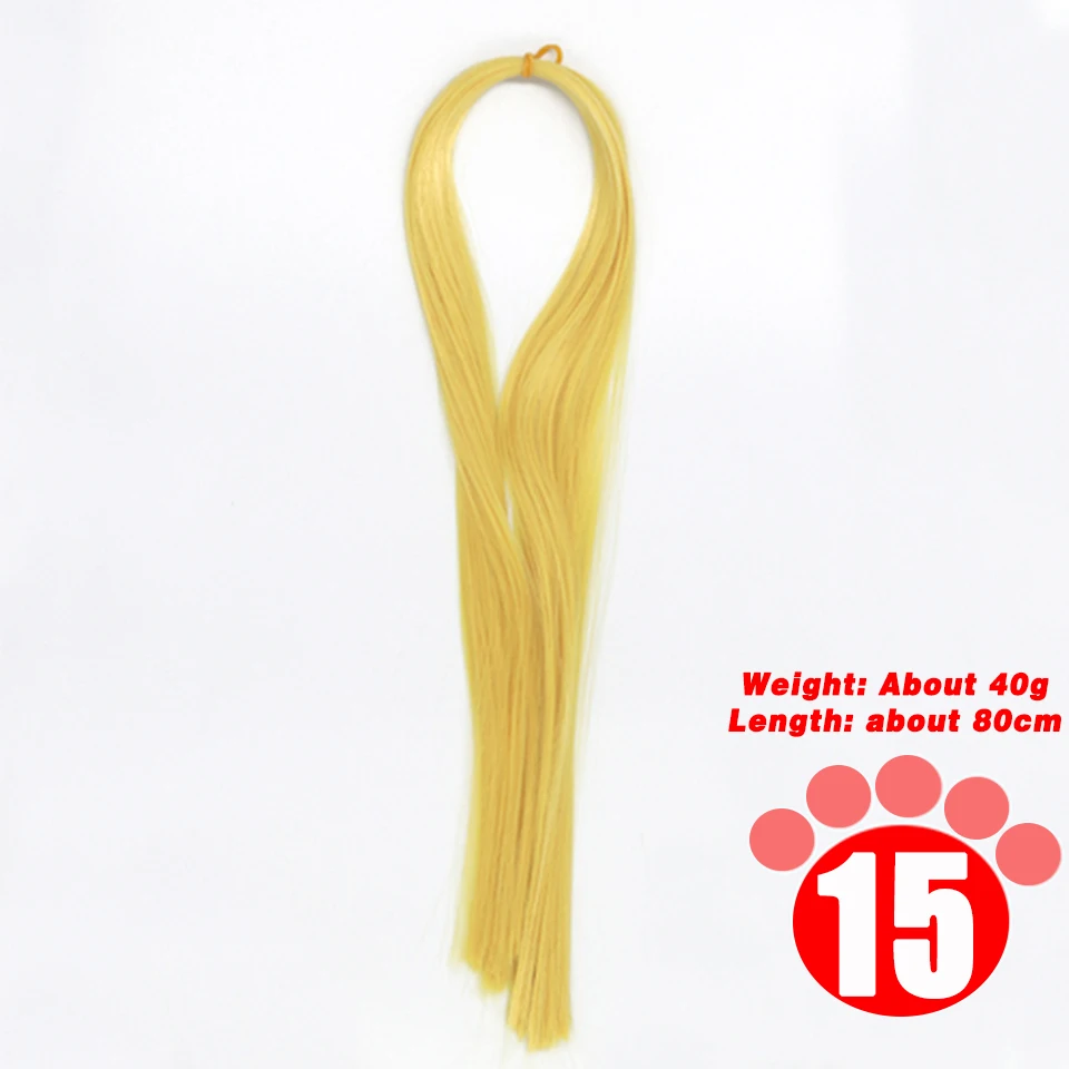 80CM 1/3 1/4 1/6 SD Doll Hair Accessories Salon Ob Heat Resistant Doll Wig Hair Hand Woven Modified DIY Hair Grafting Hair