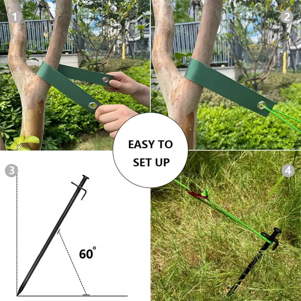 Tree Support Kit Tree Stake Kit for Young Trees Heavy Duty Tree Stake Kit Ground Stakes Ties for Young Trees Weather-resistant