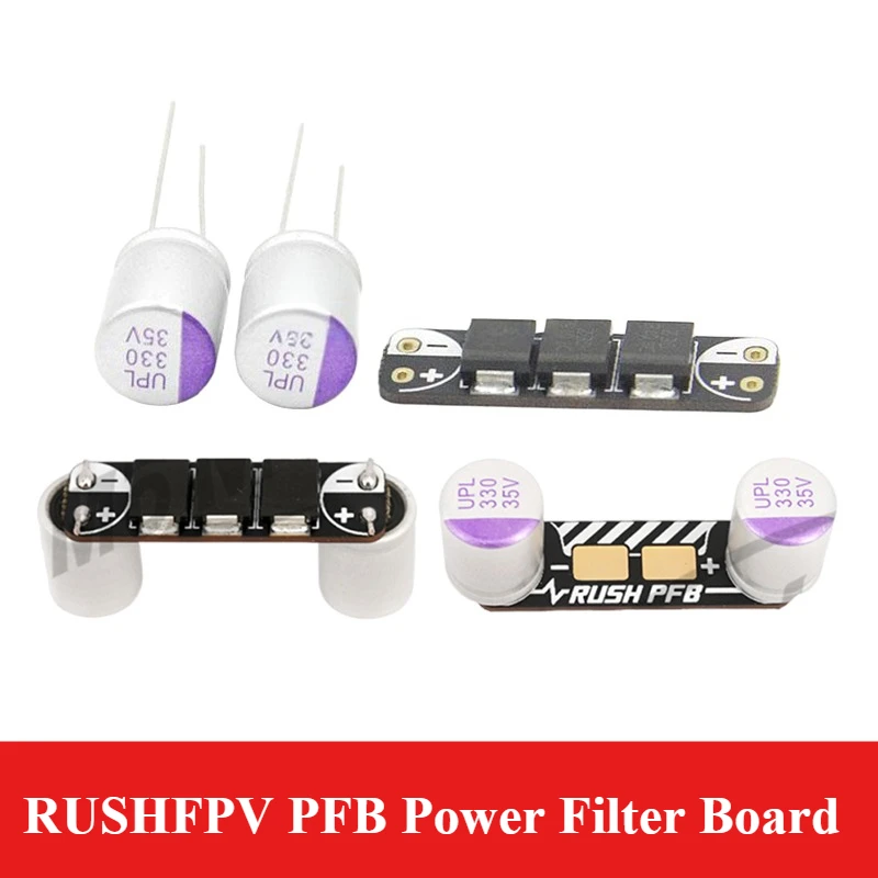 RUSHFPV RUSH PFB Power Filter Board With 2PCS 35V 330UF Electric Capacity Compatible BLADES 4 in1 Brushless ESC for RC FPV Drone