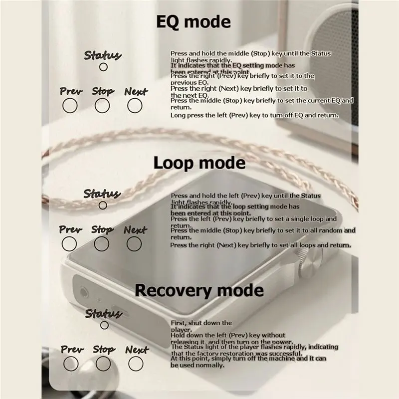 AS95-DSD Dard Decoding Hifi Portable Zishan Z2 MP3 Player Lossless Music Player ES9018 DAC Headphone Amplifier Upgrade view 4
