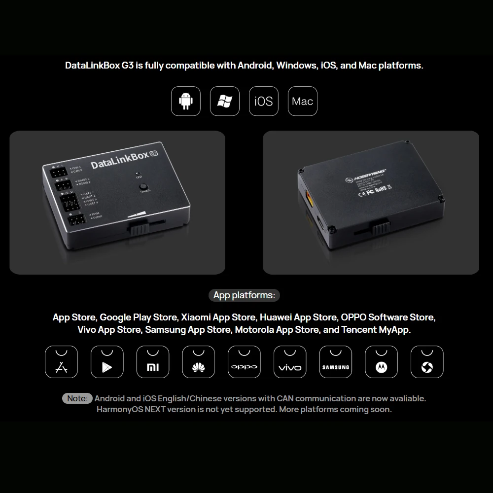 Hobbywing DataLinkBox G3 Adjusting Parameters App Bluetooth Serial Port /CAN/RS485/USB/ Bluetooth Communication Mode