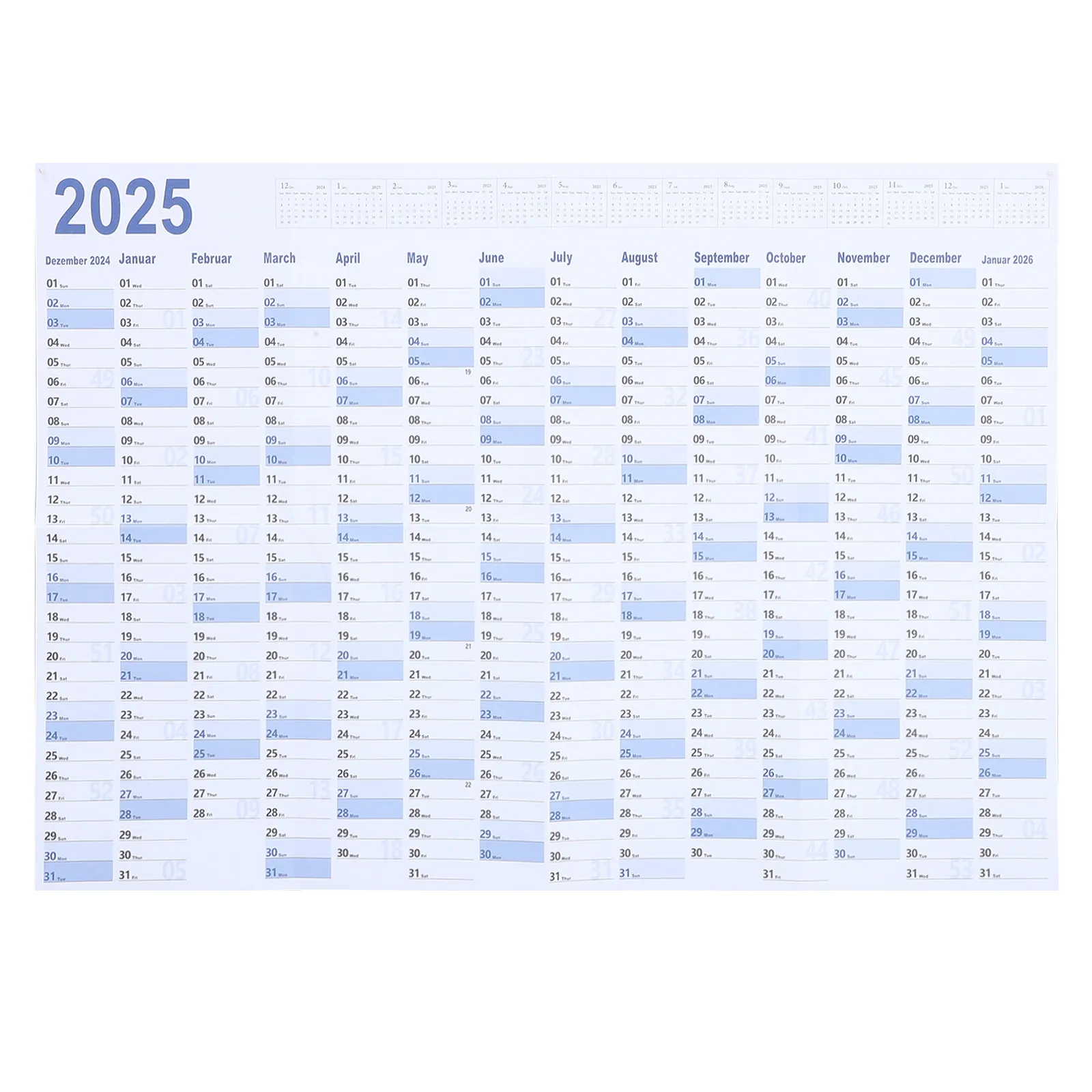 1Set Wall Calendar Paper Multipurpose Decorative Yearly Planner Schedule Organizer Office Home Daily Agenda Planning Calendar