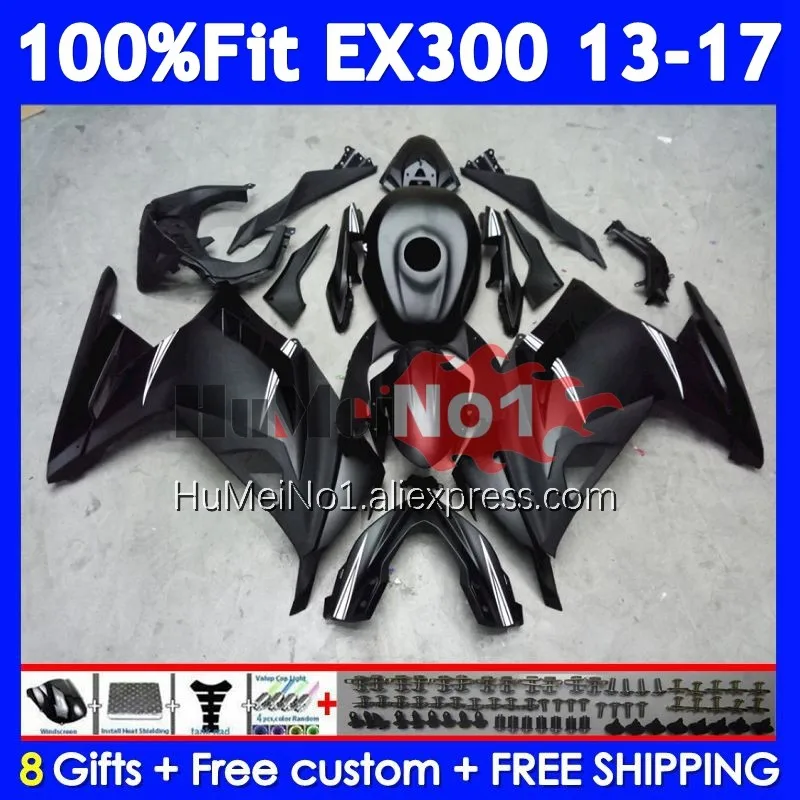 Fairing For KAWASAKI NINJA ZX3R EX 300 R Matte black 300R CC 2013 2014 2015 2016 2017 234No.62 EX300R EX300 13 14 15 16 17 Body