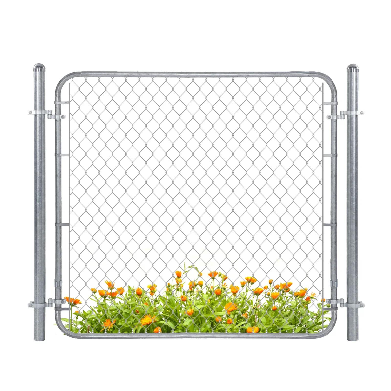 

Chain Link Fence Gate Adjustable Chain Link Gate Kit Anti-Rust Outdoor Garden Fence Heavy-Duty Outdoor Reinforcement Accessories