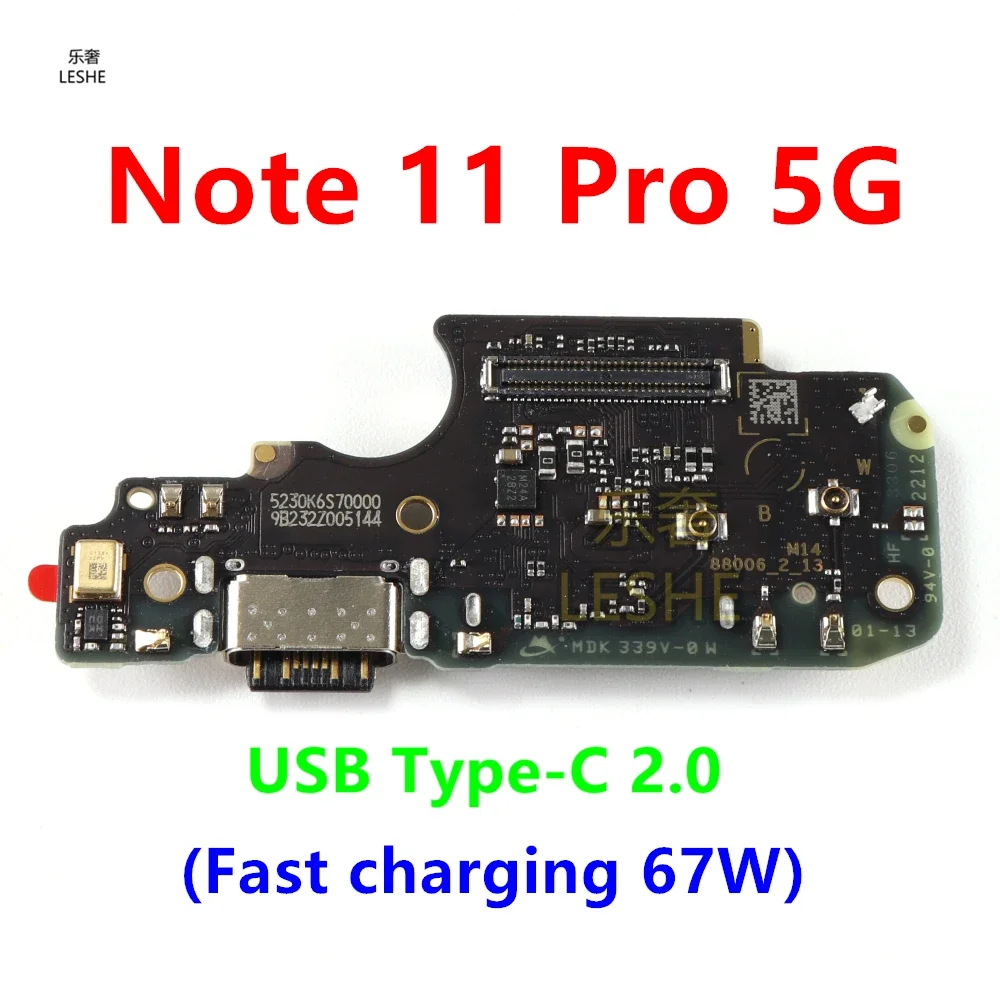 For xiaomi Redmi Note 11 pro 5G Dock Connector USB Charger Charging Port Flex Cable Board Replacement