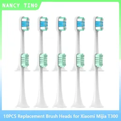 10PCS Vacuum Sealed Packed Replacement Brush Head for Xiaomi Mijia T300/T500/T700 Sonic Electric Tooth Soft Bristle Caps Nozzles