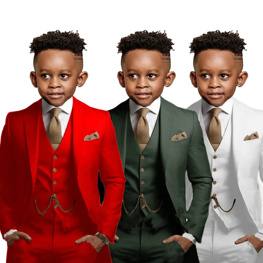 

Formal Kids' Suit Set for Boys 3-16 Years Three Piece Suit Set Wedding Birthday Party Suits piano performance Boys' Suit Set