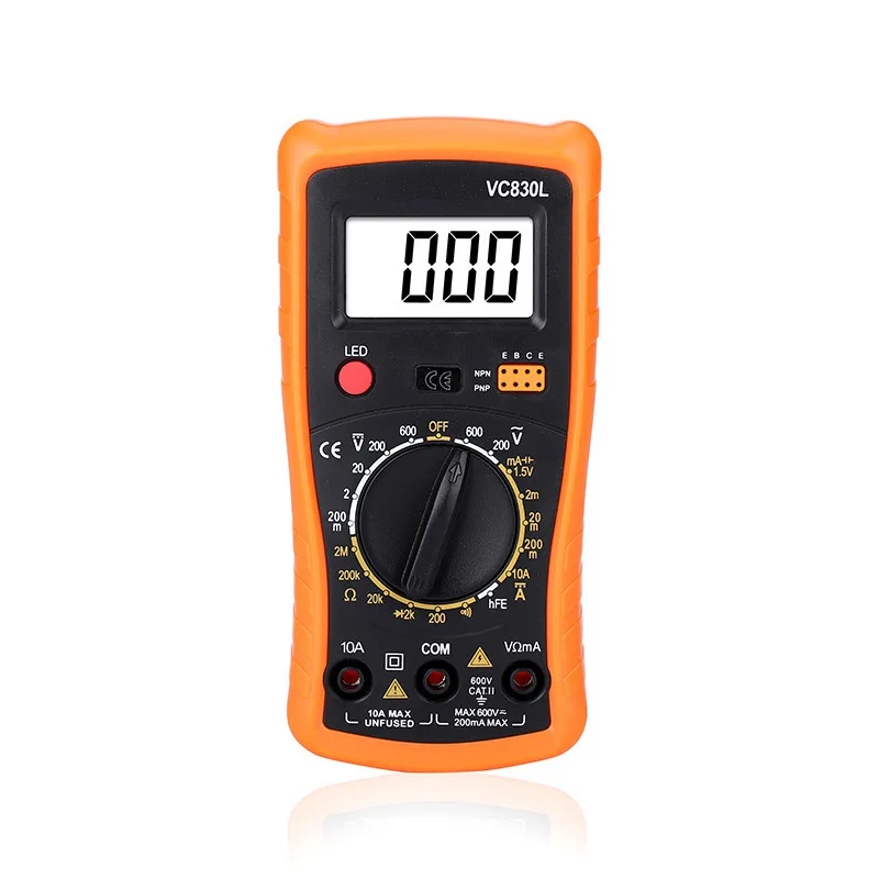 VC830LDigital Tester CountsTriode Buzzer Multimeter AC/DC Voltage  Current Multimeters Meter Tool Multitester Current Tester