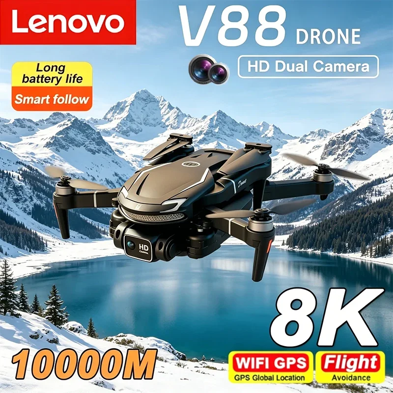 

New Lenovo V88 Drone 8K 5G GPS FPV Professional HD Aerial Photography Remote Control Aircraft HD Camera Quadcopter Toys Drone