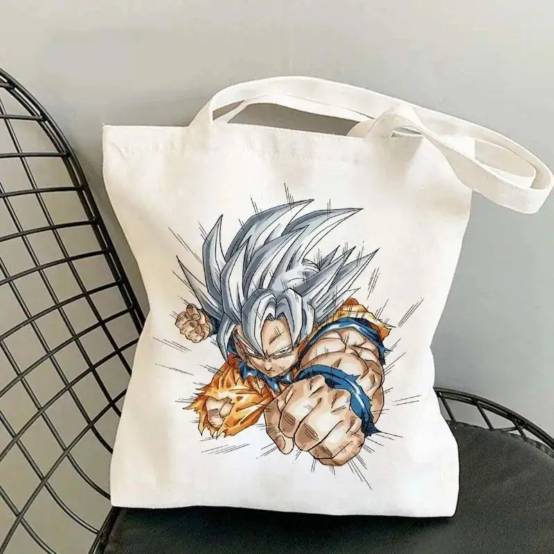 Dragon Ball japon grande capacité toile sac Anime sac à bandoulière femmes fourre-tout décontracté dessin animé enfants étudiant sacs à provisions cadeau